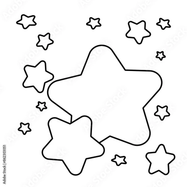 Obraz Background pattern, black lines, lines, background, icon, notebook, vector, symbol, line, design, decoration, cartoon, element, paper, letter, animal, coloring book