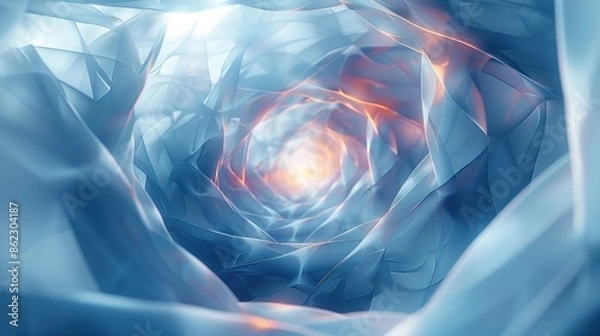 Fototapeta Complex reverse zigzag light within a business tactical design on white background