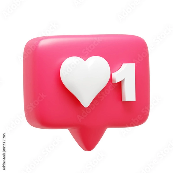 Obraz 1st Like Notification 3d Icon Right