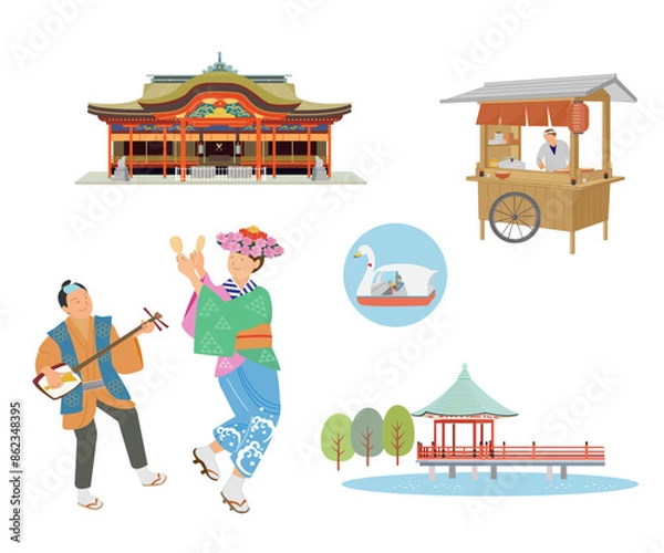 Obraz 福岡の観光名所とイベント