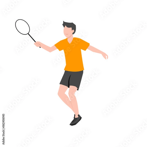 Fototapeta tennis player with racket