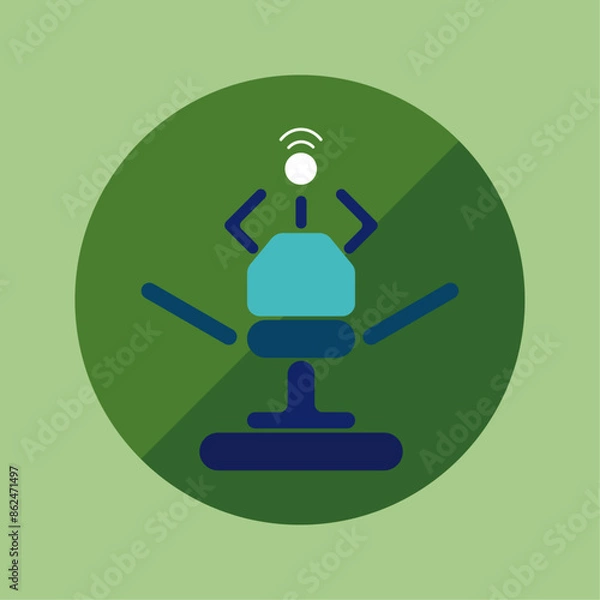 Fototapeta Weapon Laser Flat Icon