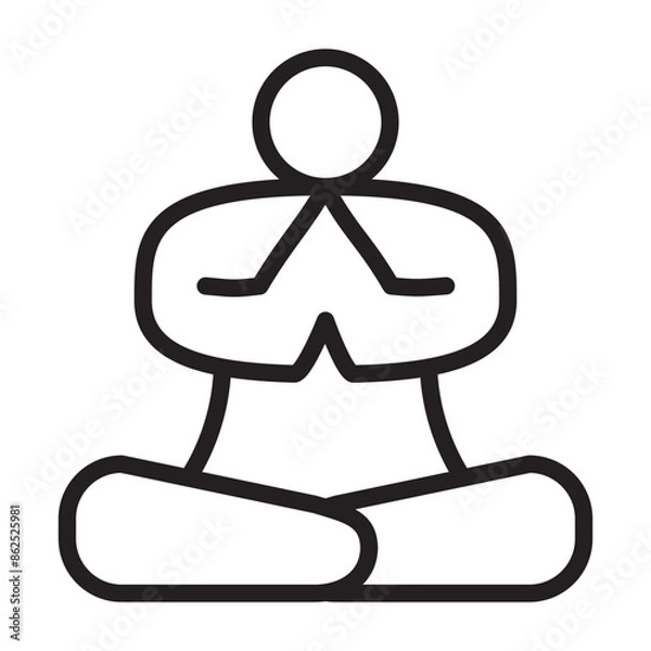 Fototapeta Yoga for Beauty Vector Line Icon Design