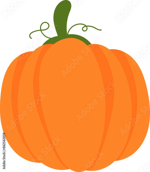 Obraz Pumpkin Fruit Flat Sticker Design