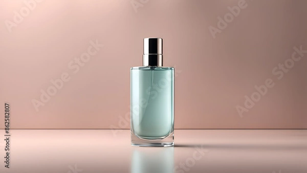 Fototapeta A bottle of perfume is sitting on a table
