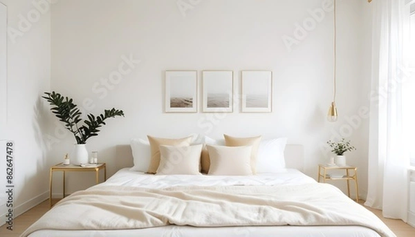 Fototapeta Photo interior modern design room 3d illustration