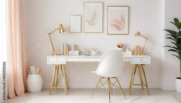 Fototapeta Photo interior modern design room 3d illustration