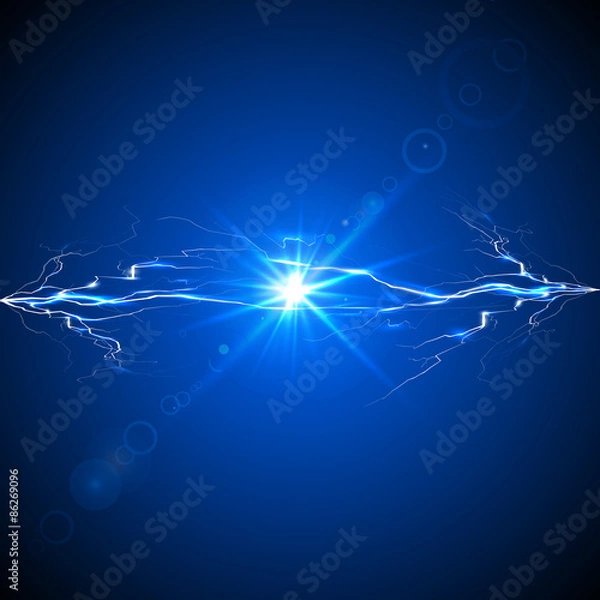 Fototapeta Vector discharge of electricity