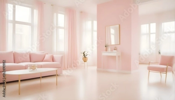 Obraz Photo interior modern design room 3d illustration