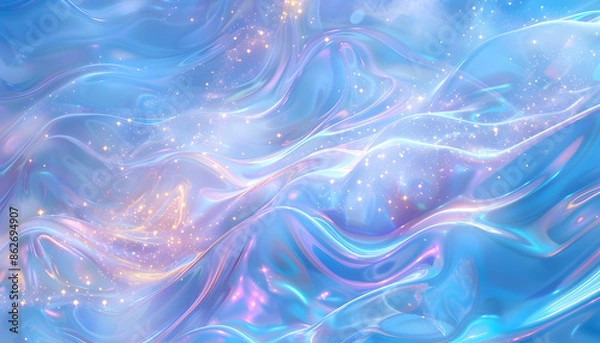 Fototapeta Abstract Iridescent Wave Patterns