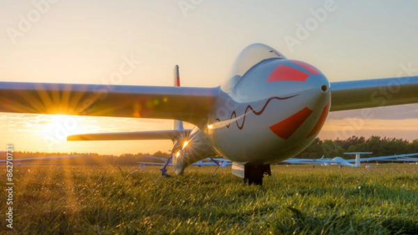 Obraz Żaglówki w zachod