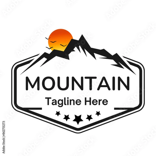 Fototapeta Mountain logo vector 