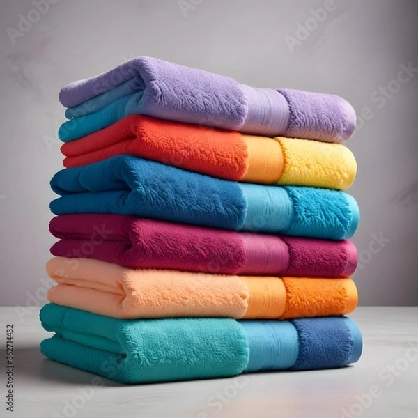 Fototapeta stack of clean towels