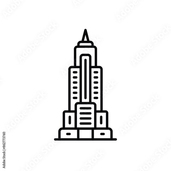 Fototapeta Empire State vector icon
