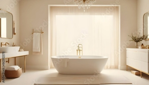 Obraz Photo interior modern design room 3d illustration