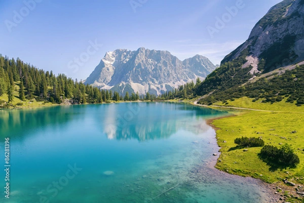 Obraz Seebensee mit Blick auf Zugspitze