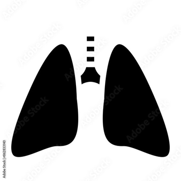 Fototapeta Human lung icon for app and website