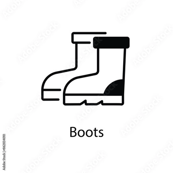 Fototapeta Boots vector icon