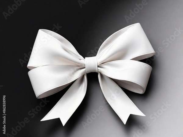 Obraz black bow on white background