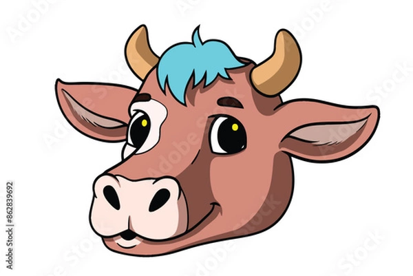 Obraz Cute cow cartoon Stock Vector