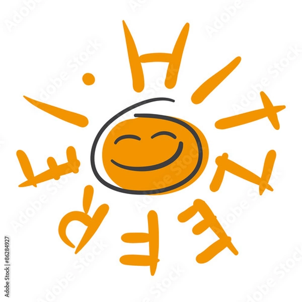 Fototapeta Strichmännchen Serie Pumpy / Hitzefrei