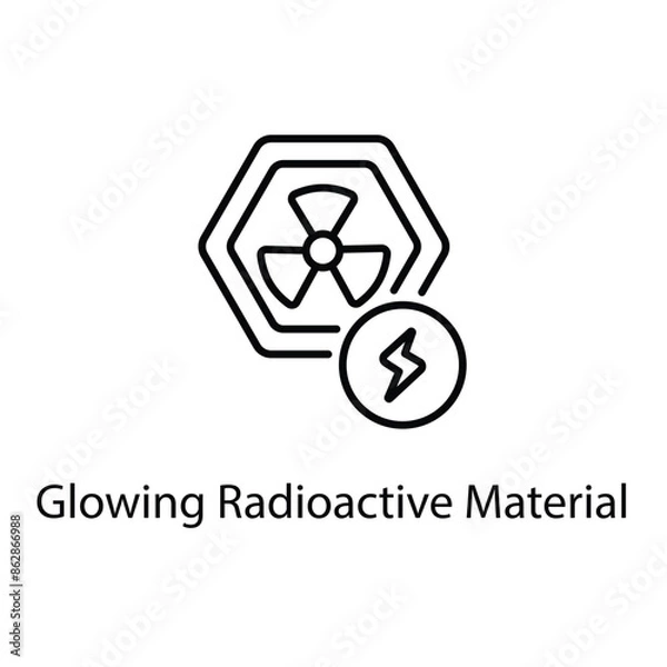 Fototapeta Glowing Radioactive Material vector icon