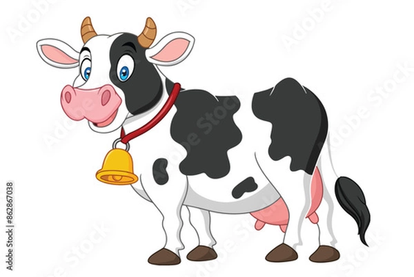 Obraz Cute cow cartoon Stock Vector