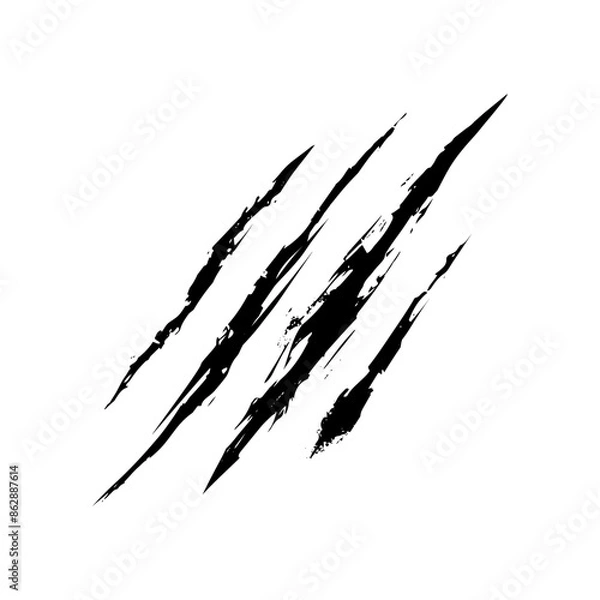 Obraz Beast Claws Scratches Vector Isolated