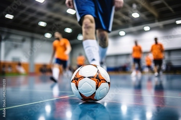 Fototapeta Futsal is a football-based game played on a hardcourt