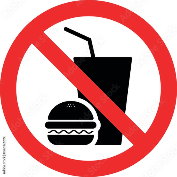 Obraz no food and drink allowed icon