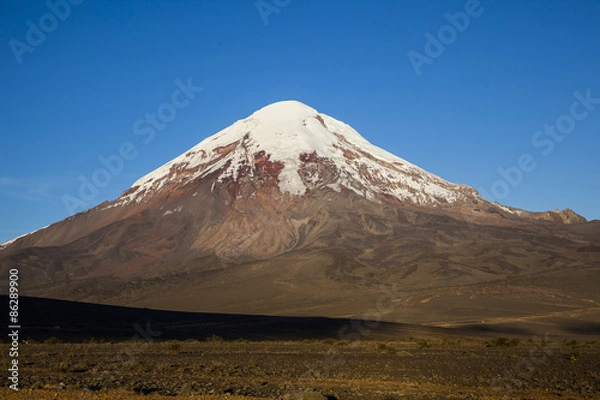 Obraz Chimborazo volcano at sunset.