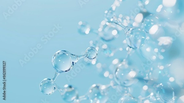 Fototapeta Abstract Water Molecule Representation