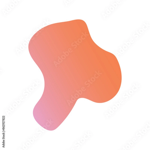Fototapeta Liquid Fluid Gradient random organic shapes