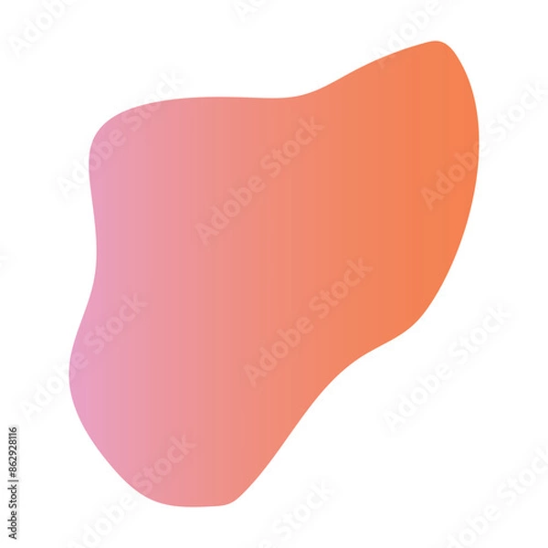 Obraz Liquid Fluid Gradient random organic shapes