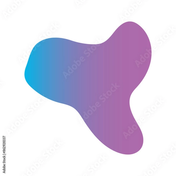 Fototapeta Liquid Fluid Gradient random organic shapes