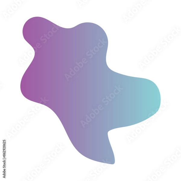 Obraz Liquid Fluid Gradient random organic shapes