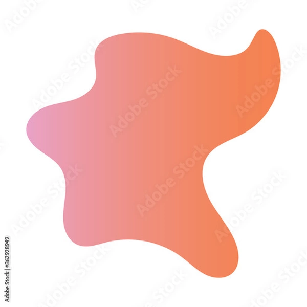 Fototapeta Liquid Fluid Gradient random organic shapes