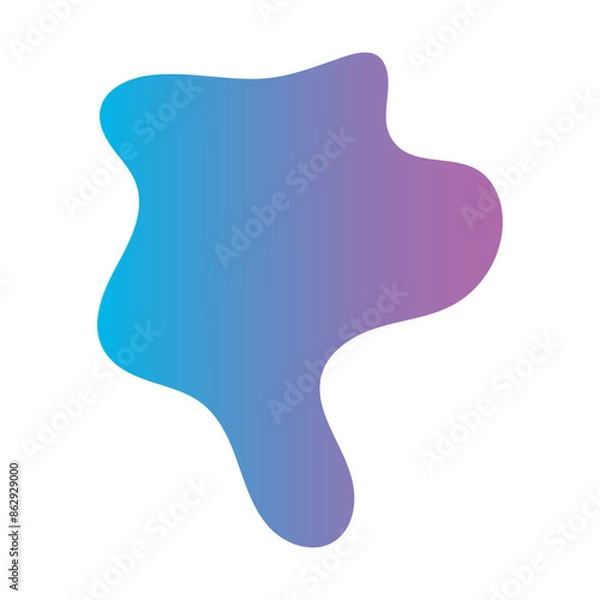 Fototapeta Liquid Fluid Gradient random organic shapes