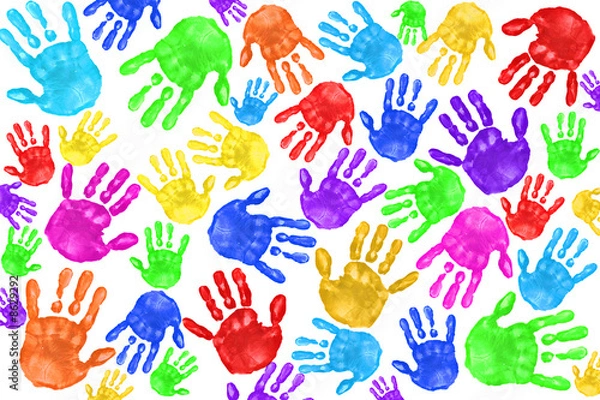 Obraz Handpainted Handprints of Kids