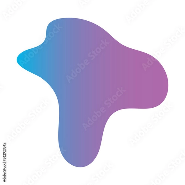 Fototapeta Liquid Fluid Gradient random organic shapes