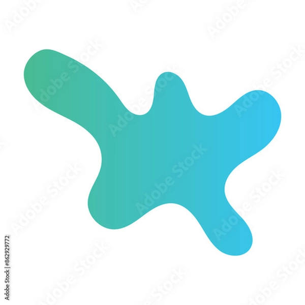 Fototapeta Liquid Fluid Gradient random organic shapes