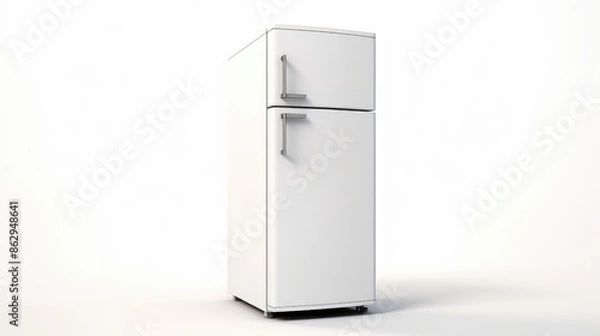 Obraz Refrigerator isolated on white background.