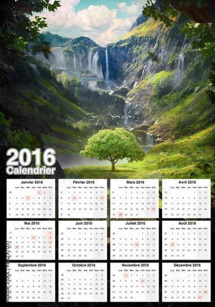 Obraz calendrier 2016 