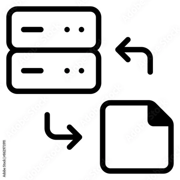 Obraz file transfer to database server icon