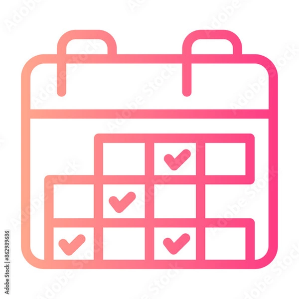 Fototapeta calendar gradient icon