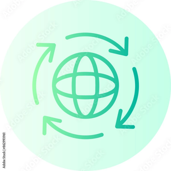 Fototapeta renewal gradient icon