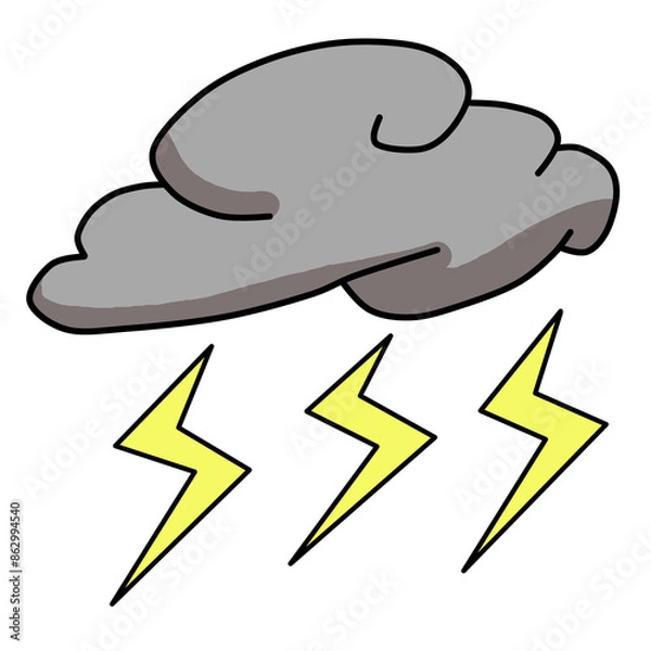 Fototapeta cloud and lightning