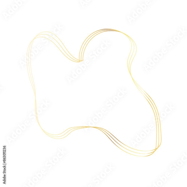 Fototapeta Gold liquid geometric shapes. Graphic elements