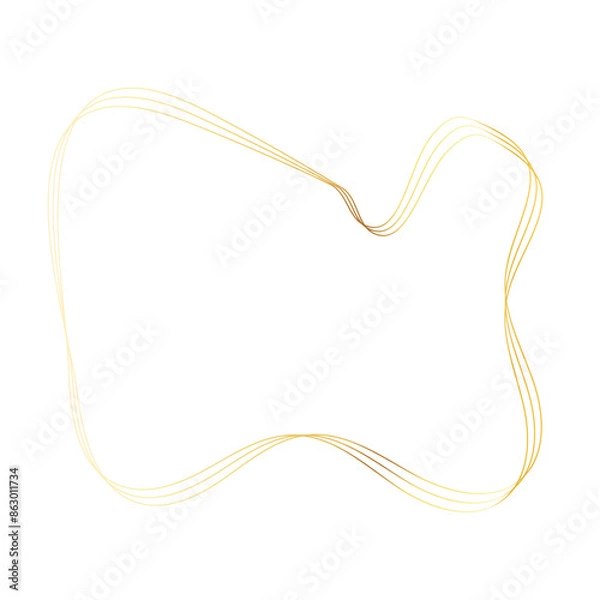 Fototapeta Gold liquid geometric shapes. Graphic elements