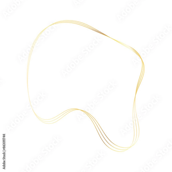 Fototapeta Gold liquid geometric shapes. Graphic elements